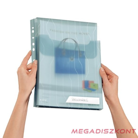Lefűzhető genotherm LEITZ CombiFile Jumbo A/4 200 mikron füles kék 3 darabos