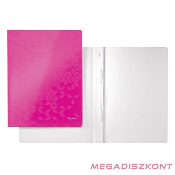 Gyorsfűző LEITZ Wow A/4 laminált karton rózsaszín