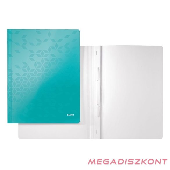 Gyorsfűző LEITZ Wow A/4 laminált karton jégkék