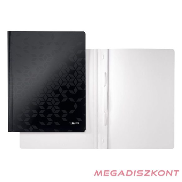 Gyorsfűző LEITZ Wow A/4 laminált karton fekete