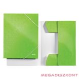 Gumis mappa LEITZ Wow A/4 karton 15 mm zöld