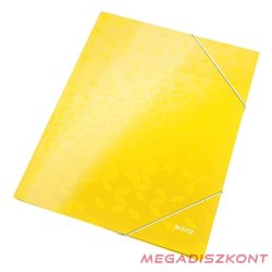 Gumis mappa LEITZ Wow A/4 karton 15 mm sárga