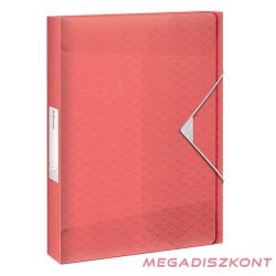 Gumis mappa ESSELTE Colour Breeze PP Jumbo A/4 25mm korall