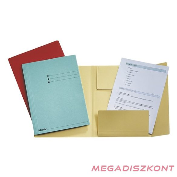 Iratgyűjtő ESSELTE A/4 3 pólyás karton 275 g piros