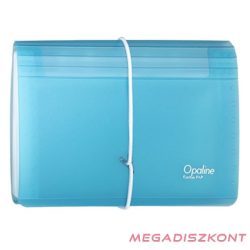 Harmónika mappa OPALINE DL 13 részes gumis kék