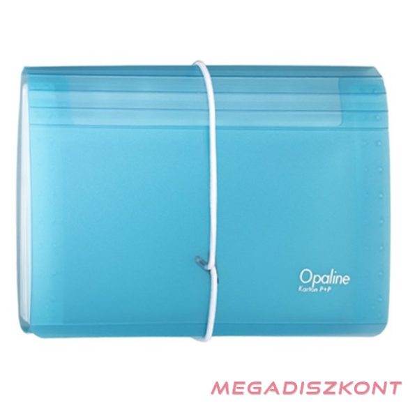 Harmónika mappa OPALINE DL 13 részes gumis kék