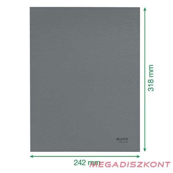 Iratgyűjtő LEITZ Recycle  A/4 3 pólyás karton piros