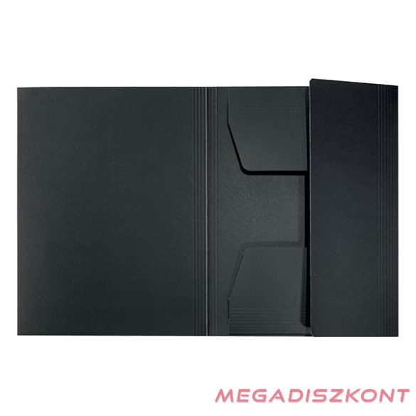 Iratgyűjtő LEITZ Recycle  A/4 3 pólyás karton fekete