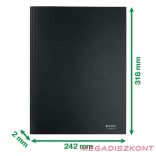 Iratgyűjtő LEITZ Recycle  A/4 3 pólyás karton fekete