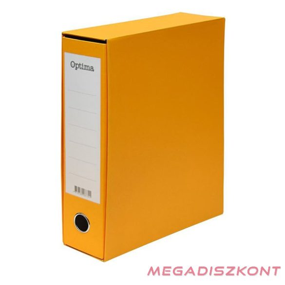 Iratrendező tokos OPTIMA A/4 80mm sárga