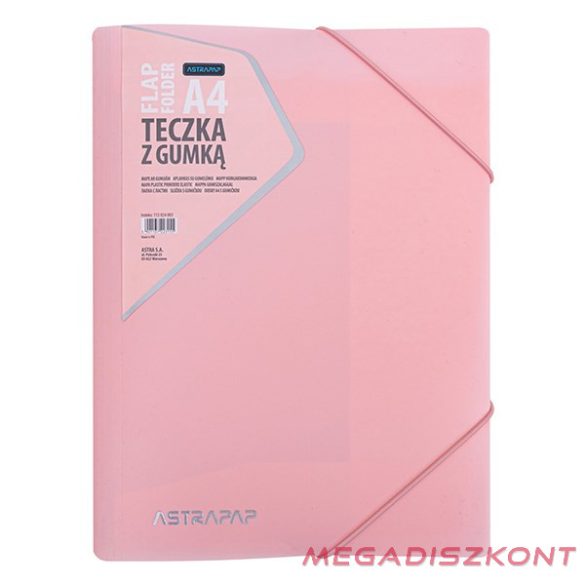 Gumis mappa ASTRA PP pasztelline A/4 vegyes színekben