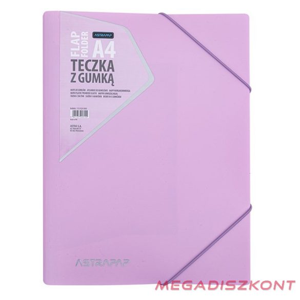 Gumis mappa ASTRA PP pasztelline A/4 vegyes színekben