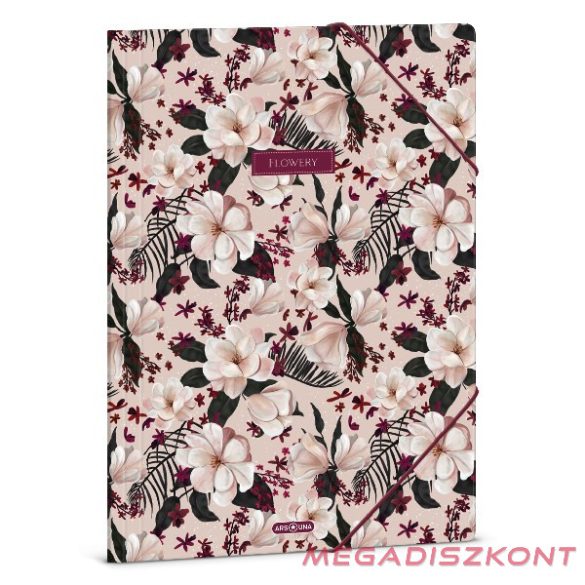 Gumis mappa ARS UNA A/4 Flowery Pink