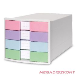   Irattartó HAN Impuls A4/C4 4 fiókos pasztell zárt fiókkal fehér