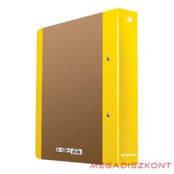   Gyűrűskönyv DONAU Life A/4 50 mm 2 gyűrű karton neon sárga-barna