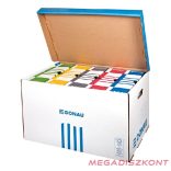 Archiváló konténer dobozoknak DONAU 555x370x315 mm felfelé nyíló tetővel kék