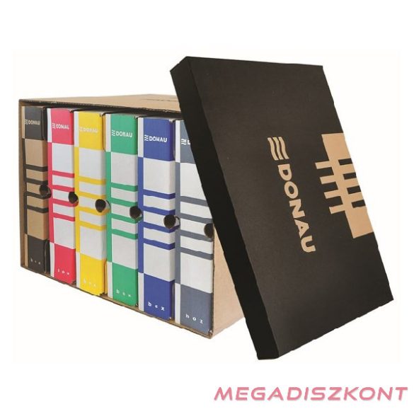 Archiváló konténer dobozoknak DONAU 545x363x317 mm levehető tetővel barna