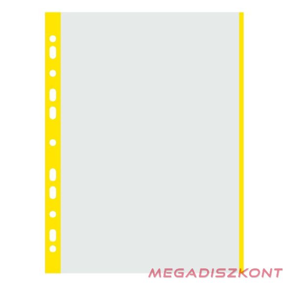 Lefűzhető genotherm DONAU A/4 40 mikron víztiszta sárga szélű 100 darabos