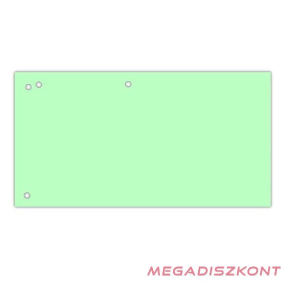 Elválasztócsík DONAU 105x235 mm karton zöld 100 darabos