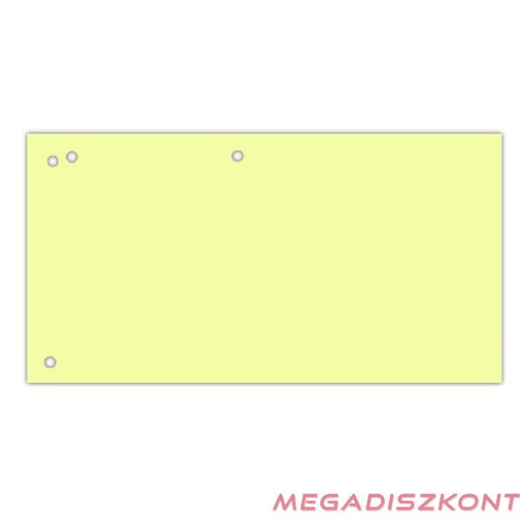 Elválasztócsík DONAU 105x235 mm karton sárga 100 darabos
