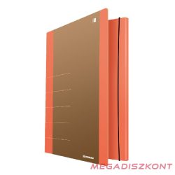 Gumis mappa DONAU Life A/4 karton neon narancssárga-barna