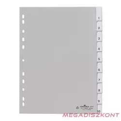 Regiszter DURABLE műanyag A/4 1-10 részes szürke
