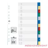 Regiszter DURABLE műanyag A/4 1-12 számos-színes