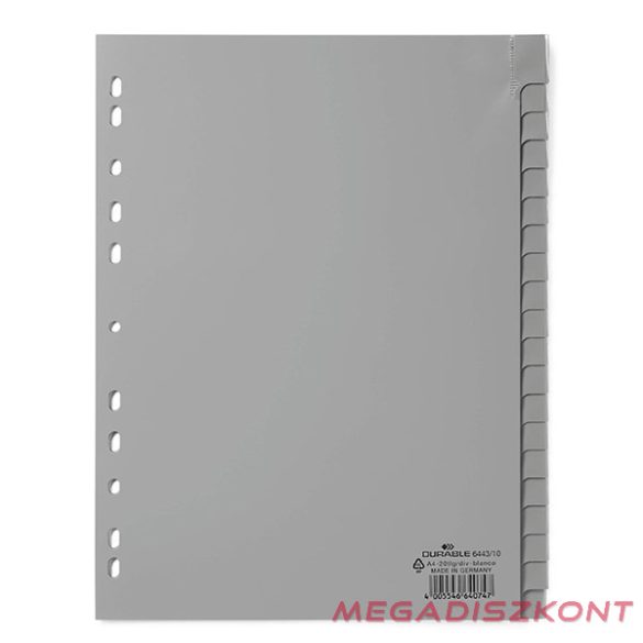 Regiszter DURABLE műanyag A/4 1-20 részes szürke