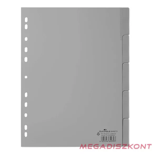 Regiszter DURABLE műanyag A/4 1-5 részes szürke