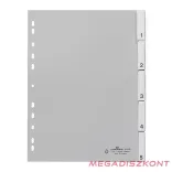 Regiszter DURABLE műanyag A/4 1-5 részes szürke