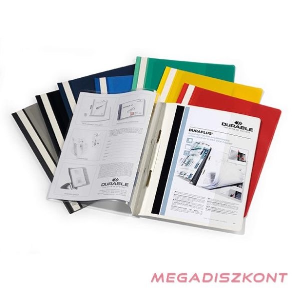 Gyorsfűző DURABLE Duraplus A/4 széles panorámás fekete