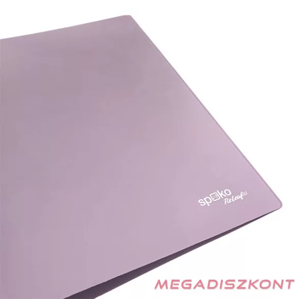 Gyűrűskönyv SPOKO ReLeaf PP A/4 35 mm 4 gyűrű SoftTouch lila