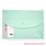 Irattasak SPOKO ReLeaf PP A/4 cipzáras és A/5 patentos SoftTouch menta zöld