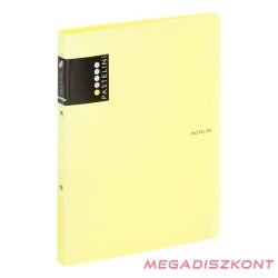 Gyűrűskönyv PASTELINI A/4 2 gyűrű PP 20 mm sárga