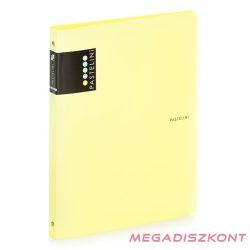 Gyűrűskönyv PASTELINI A/4 4 gyűrű PP 20 mm sárga