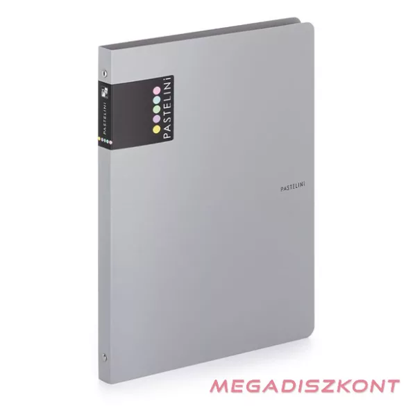 Gyűrűskönyv PASTELINI A/4 4 gyűrű PP 20 mm szürke