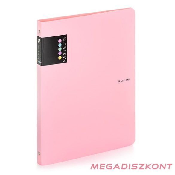 Gyűrűskönyv PASTELINI A/4 4 gyűrű PP 20 mm pink