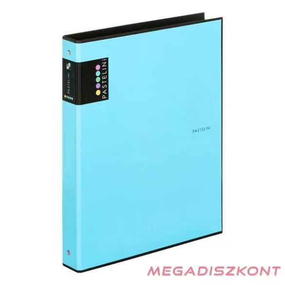 Gyűrűskönyv PASTELINI A/4 4 gyűrű PP 40mm kék