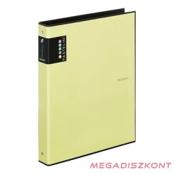 Gyűrűskönyv PASTELINI A/4 4 gyűrű PP 40mm sárga