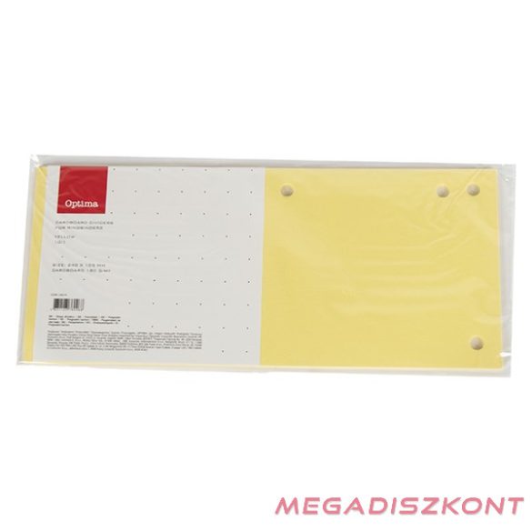 Elválasztócsík OPTIMA 105x240mm sárga 10 darabos
