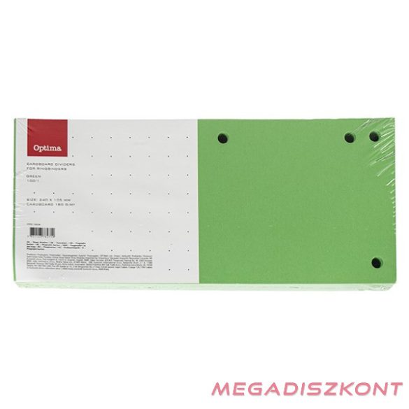 Elválasztócsík OPTIMA 105x240mm zöld 100 darabos