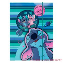   Gumis mappa COOLPACK Lilo és Stitch A/4 kék csíkos mintás