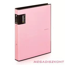 Gyűrűskönyv PASTELINI A/4 2 gyűrű PP 40 mm rózsaszín