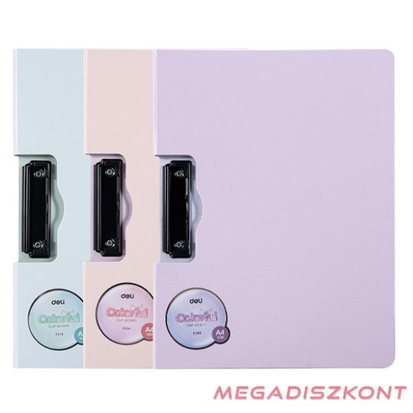 Felírótábla DELI Colorful A/4 PP fedeles fekvő vegyes pasztellszín