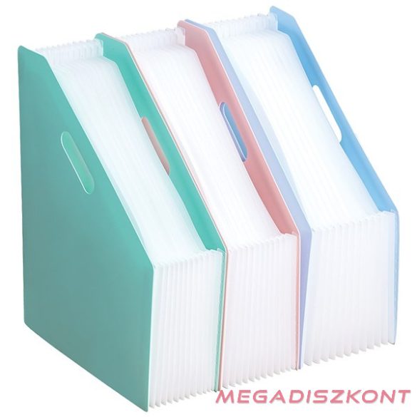 Irattartó papucs DELI Macaron A/4 harmónikás 13 rekeszes vegyes pasztell színekben