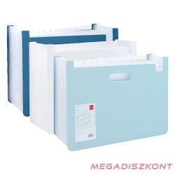   Irattartó asztali DELI Linfini A/4 fekvő harmónikás 13 rekeszes vegyes pasztell színekben