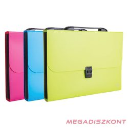   Irattartó táska DELI Rio  PP 7 rekeszes A/4 vegyes színekben
