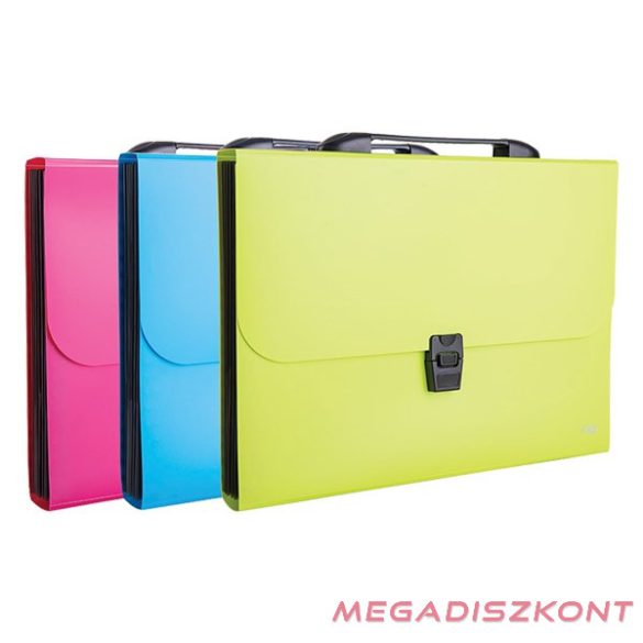 Irattartó táska DELI Rio  PP 7 rekeszes A/4 vegyes színekben