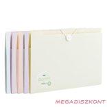 Harmónika mappa DELI Colorful A/4 PP 8 rekeszes vegyes pasztell színekben