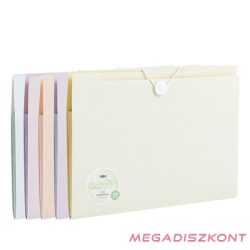   Harmónika mappa DELI Colorful A/4 PP 8 rekeszes vegyes pasztell színekben